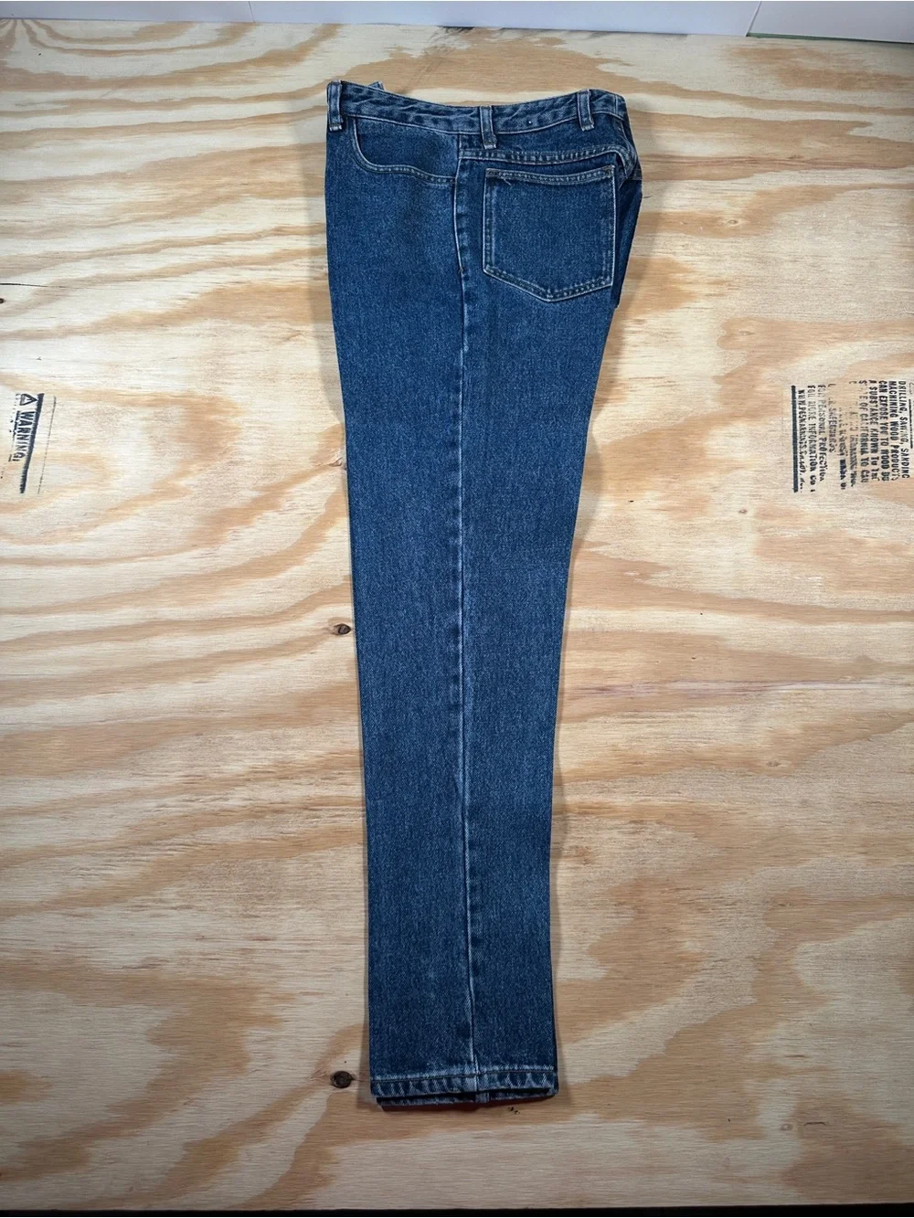 Guess Men's Straight Jeans in Blue Denim with Triangle Logo